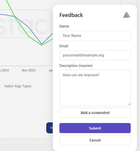 Feedback submission form