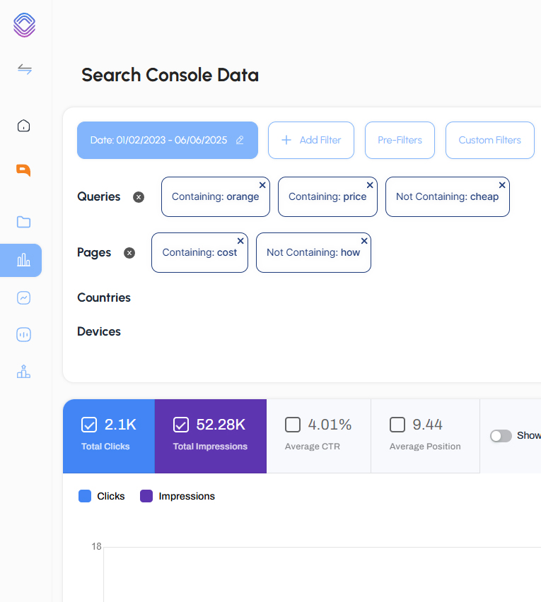 Search Console Data Interface