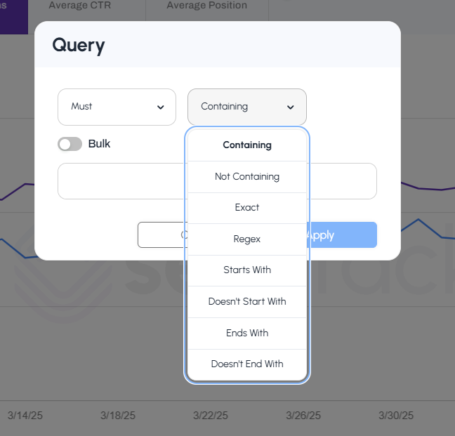 Advanced Filter Options