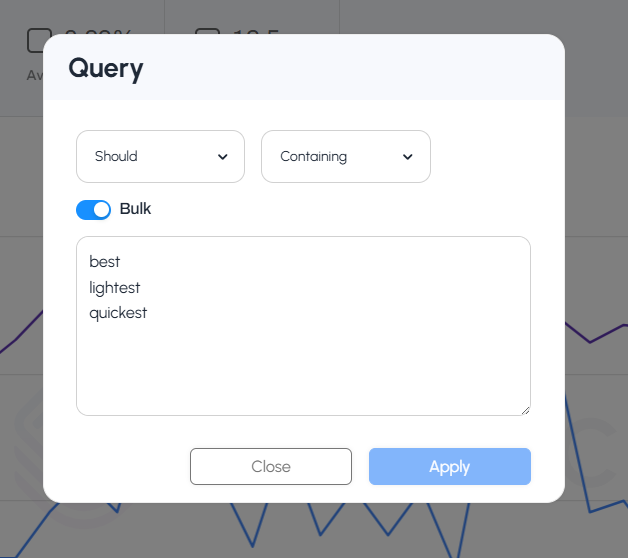 Bulk Filter Operations